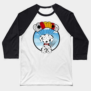 Silly dalmatian dog has a broken parachute Baseball T-Shirt